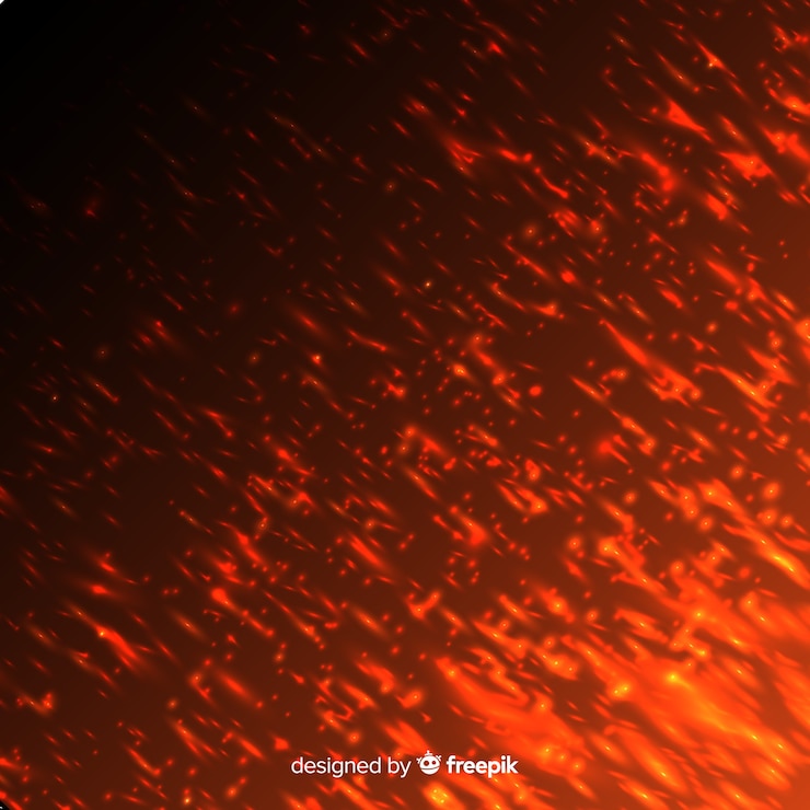 Vector gratuito efecto de fuego rojo en fondo transparente