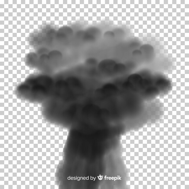 Efecto humo de bomba diseño realista