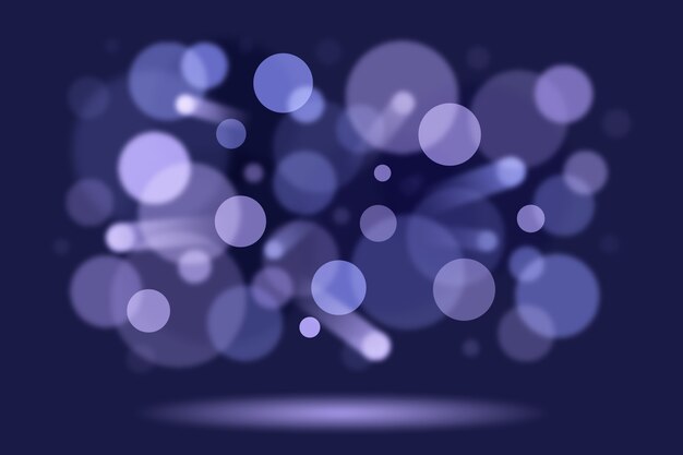 Efecto de luces Bokeh sobre fondo oscuro