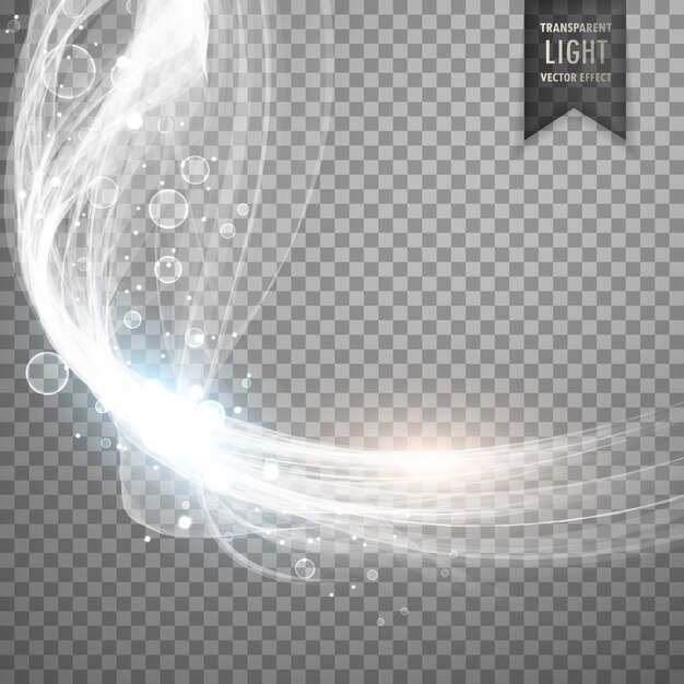 Efecto de luz blanca brilloso