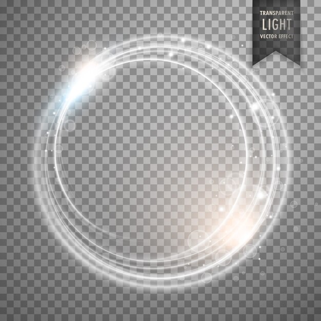 Efecto de luz blanco transparente