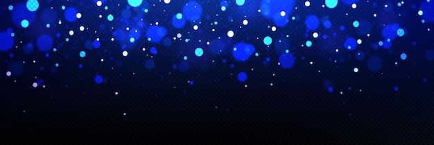 Vector gratuito efecto de luz bokeh azul con brillo brillante png