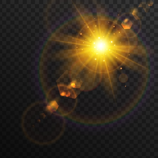 Efecto de luz brillante del amanecer