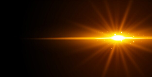 Efecto de luz brillante sobre fondo negro