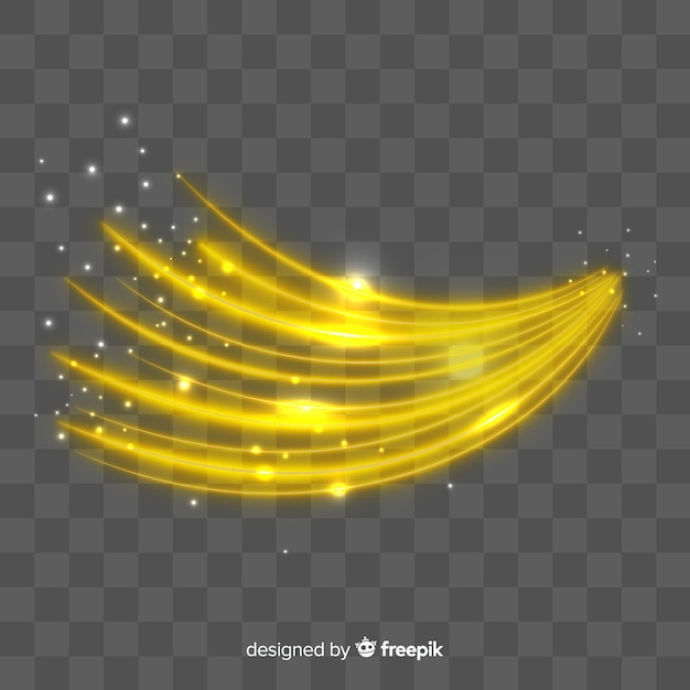Efecto de luz curva estilo realista