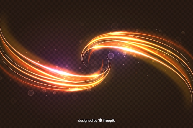 Efecto de luz curva estilo realista