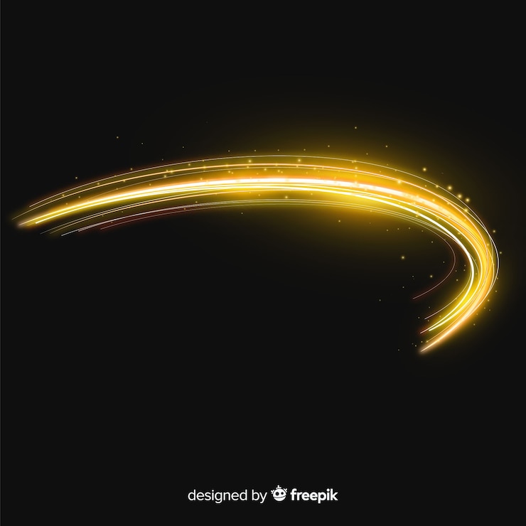 Vector gratuito efecto luz curva estilo realista