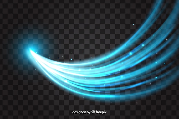 Efecto de luz curva estilo realista