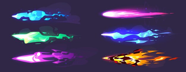 Efecto de luz de disparo de pistola de juego o blaster