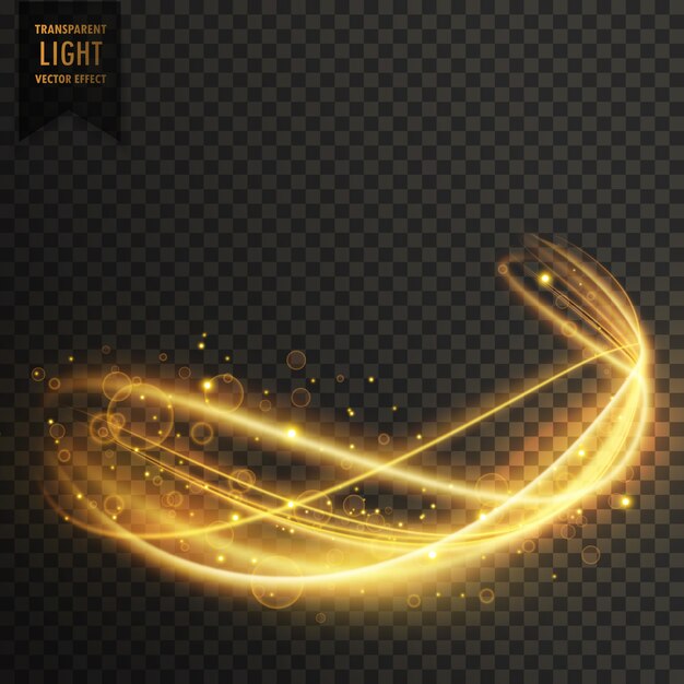 Efecto de luz dorada