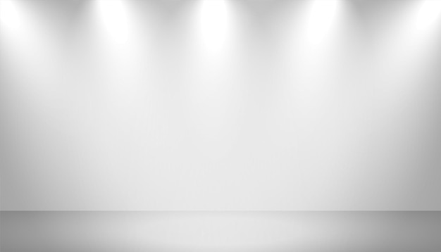 efecto de luz de estudio brillante en un fondo vacío