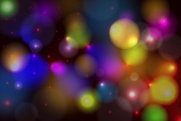 Efecto de luz de fondo oscuro bokeh