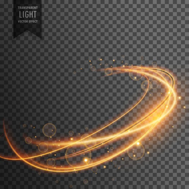 Efecto de luz con forma abstracta