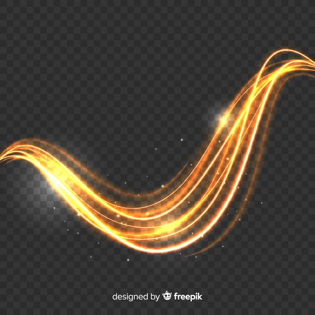 Efecto de onda de luz brillante