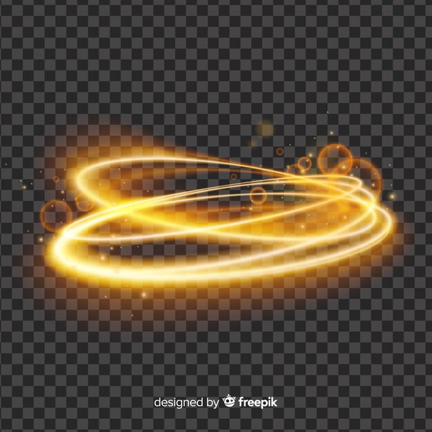 Efecto de remolino de luz sobre fondo simple