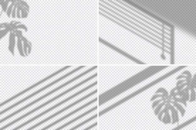 Efecto de superposición de sombras transparentes con detalles