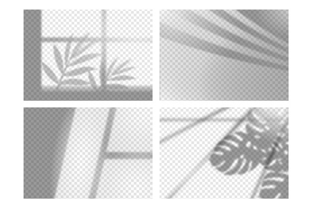 Efecto de superposición de sombras transparentes