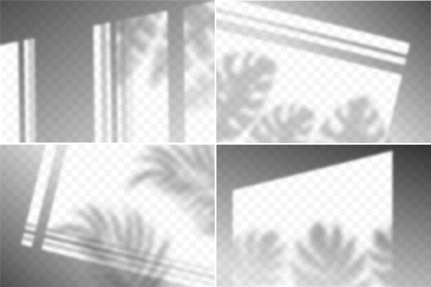 Efecto de superposición de sombras transparentes