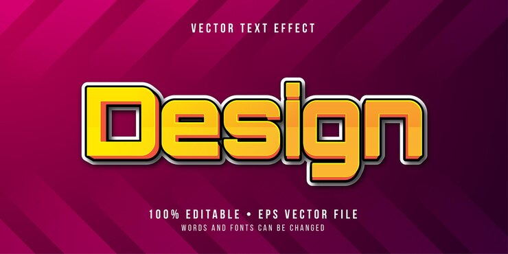 Vector gratuito efecto de texto 3d editable o estilo gráfico gratis