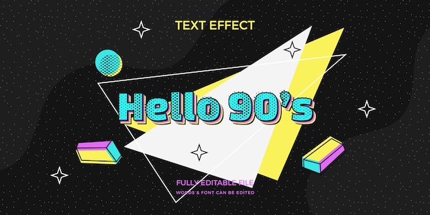 efecto de texto de los 90