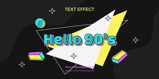 efecto de texto de los 90