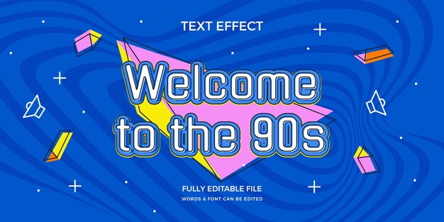 efecto de texto de los 90