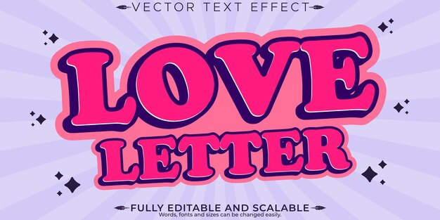 El efecto de texto de amor de San Valentín es un estilo de texto de romance y pareja editable.