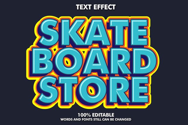 Efecto de texto de arte pop retro para banner retro