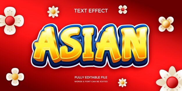 Efecto de texto asiático degradado