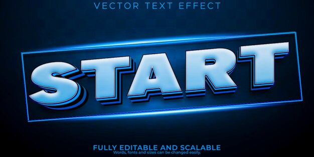 Efecto de texto de carrera estilo de texto de neón y velocidad editable