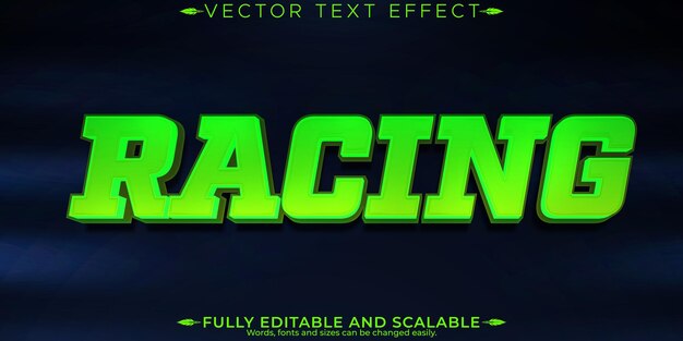 Efecto de texto de carrera de velocidad editable texto rápido y deportivo stylex9