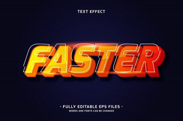 Efecto de texto de carreras realista