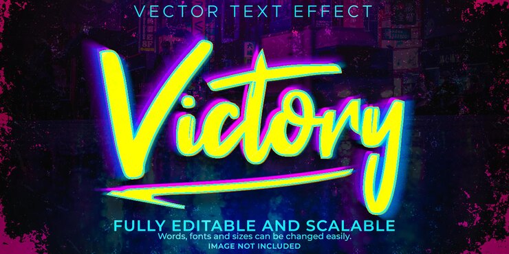 Vector gratuito efecto de texto cibernético, futuro editable y estilo de texto de neón