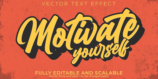 Vector gratuito efecto de texto de cita, motivación editable y estilo de texto de inspiración