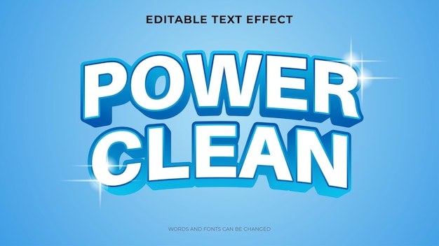 Efecto de texto de color azul editable