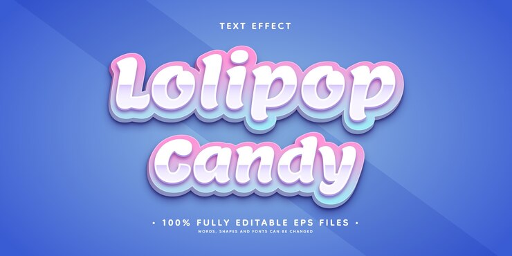 Vector gratuito efecto de texto de color pastel de caramelo degradado