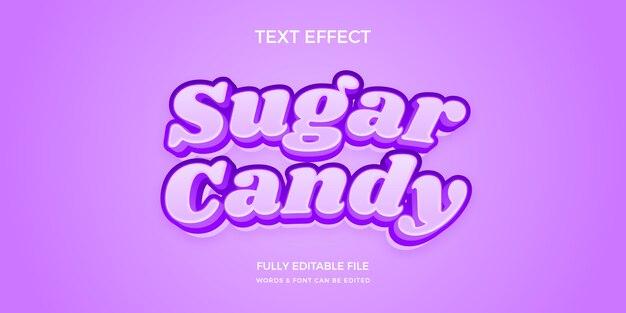 Efecto de texto de color pastel caramelo