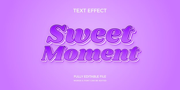 Efecto de texto de color pastel caramelo