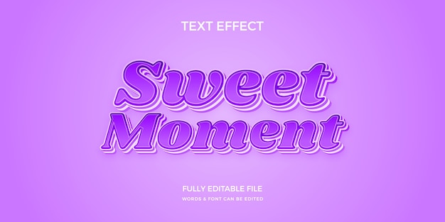 Efecto de texto de color pastel caramelo