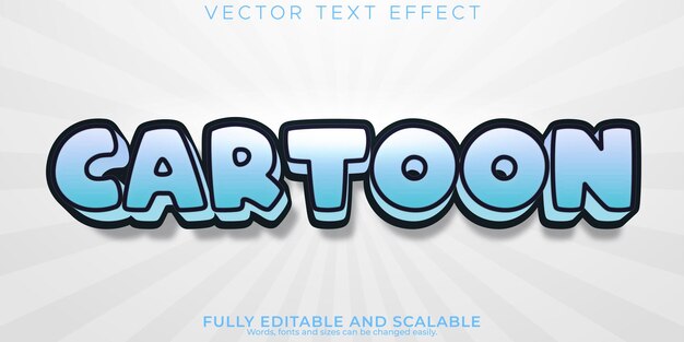 Efecto de texto de cómic, dibujos animados editables y estilo de texto de arte pop.