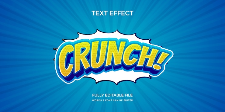 Vector gratuito efecto de texto cómico en gradiente