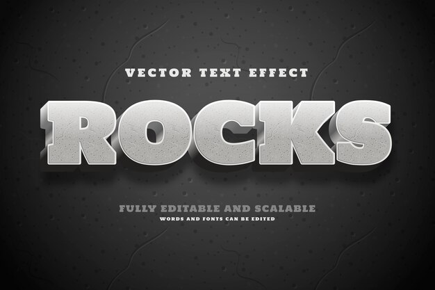 Efecto de texto concreto realista