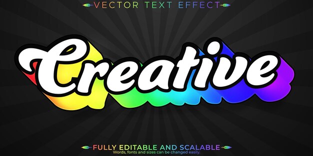 Efecto de texto creativo editable estilo de texto moderno y de póster