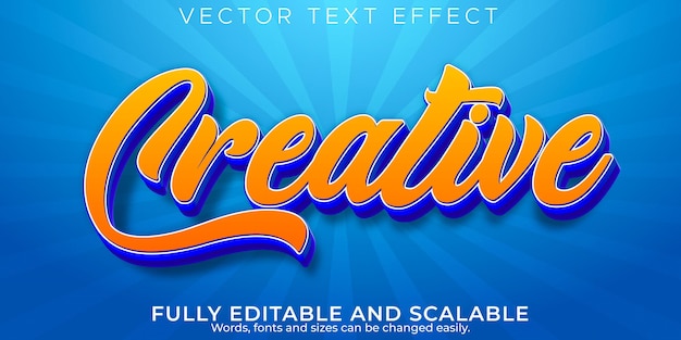 Efecto de texto creativo, estilo de texto editable moderno y comercial