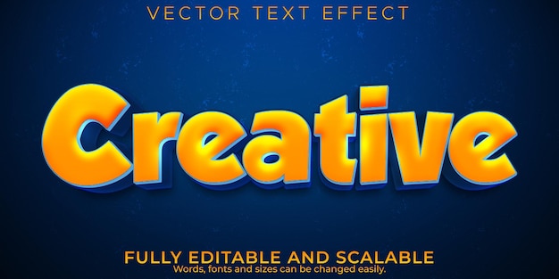 Vector gratuito efecto de texto creativo, estilo de texto editable moderno y de título