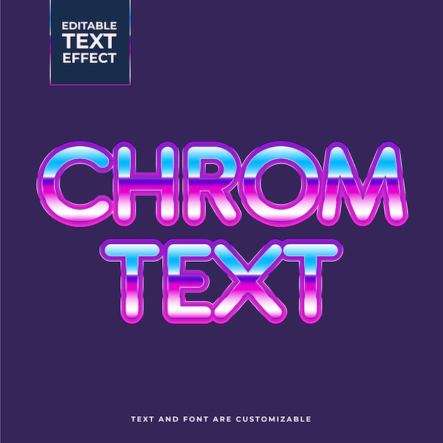 Vector gratuito efecto de texto cromado creativo