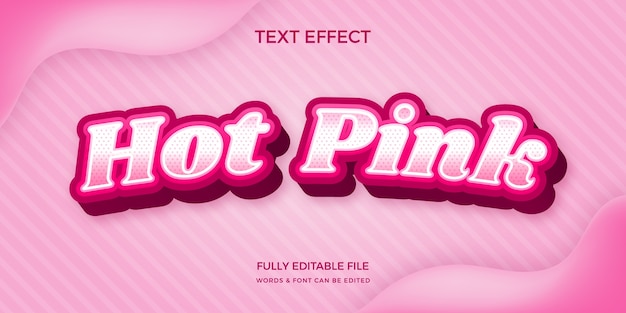 Efecto de texto degradado hiper rosa