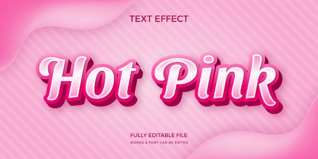 Vector gratuito efecto de texto degradado hiper rosa