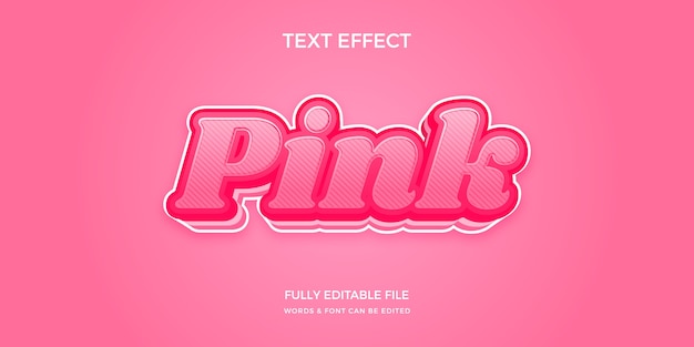 Vector gratuito efecto de texto degradado rosa fuerte