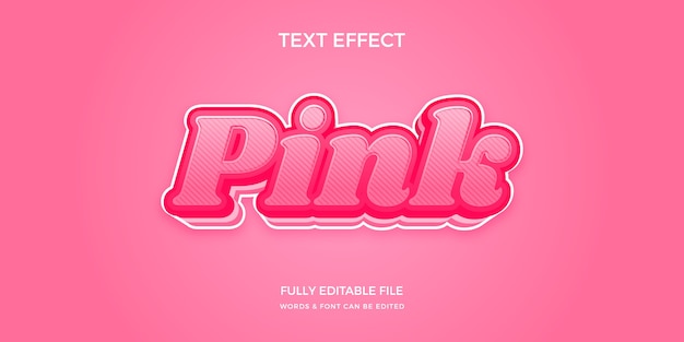 Efecto de texto degradado rosa fuerte